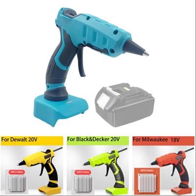 Беспроводной пистолет для термоклея для Makita/DEWALT/BlackDecker/Milwaukee/Bosch с 30 стержнями 18 В литиевая батарея электрический инструмент для ремонта