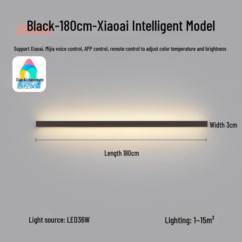 Minimalist Modern Long Strip Wall Lamp for Bedroom, Living Room, or Sofa Side