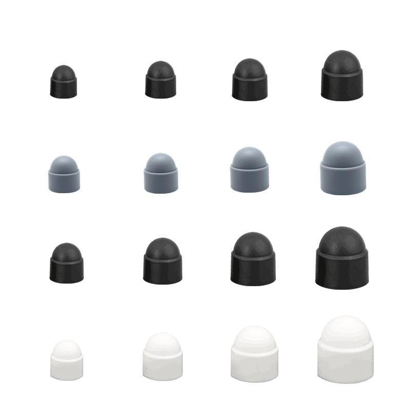 Hex Nut Caps M4 M5 M6 M8 M10 M12 M14 PE Plastic Hexagon Caps for Bolts Protect Nuts for Car Wheels Exterior Decoration