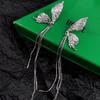 1 пара серег-подвесок с геометрическим декором, высококачественные модные женские серьги-бабочки с длинными кисточками, модные украшения