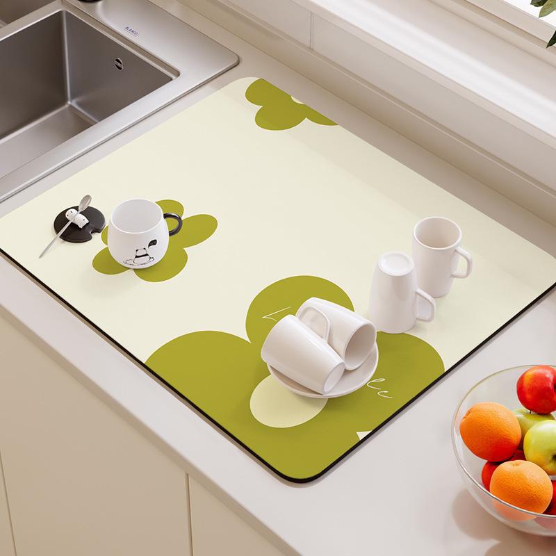 Диатомовая грязь быстросохнущая впитывающая подставка и дренажная прокладка для кухонных столешниц