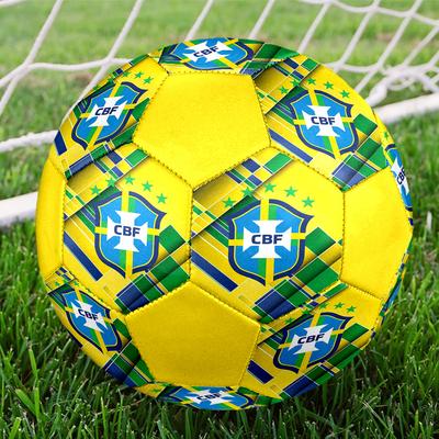 CBF Бразилия Футзальный мяч Цветной Для всех возрастов Размер 5 Машинная строчка ПВХ Готов к соревнованиям Прочный Высокий отскок