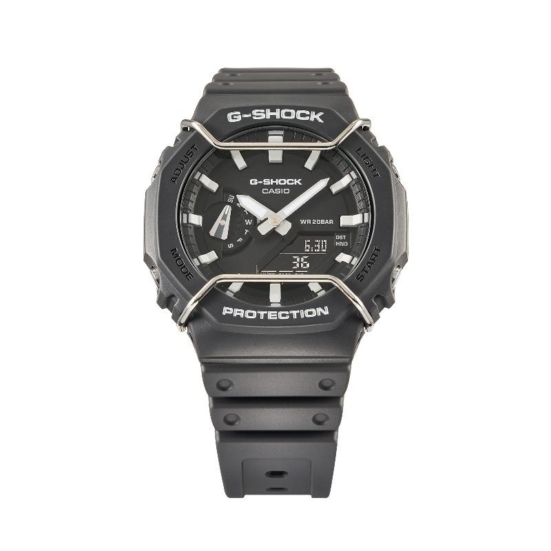 Casio Мужские часы G-SHOCK из смолы, водостойкость 200 м, аналоговые, ударопрочные, кварцевые, GA-2100PTS-8A