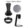 Coffee Tamper Set Adjustable Pressure Comfortable Bean Press Leveler Barista