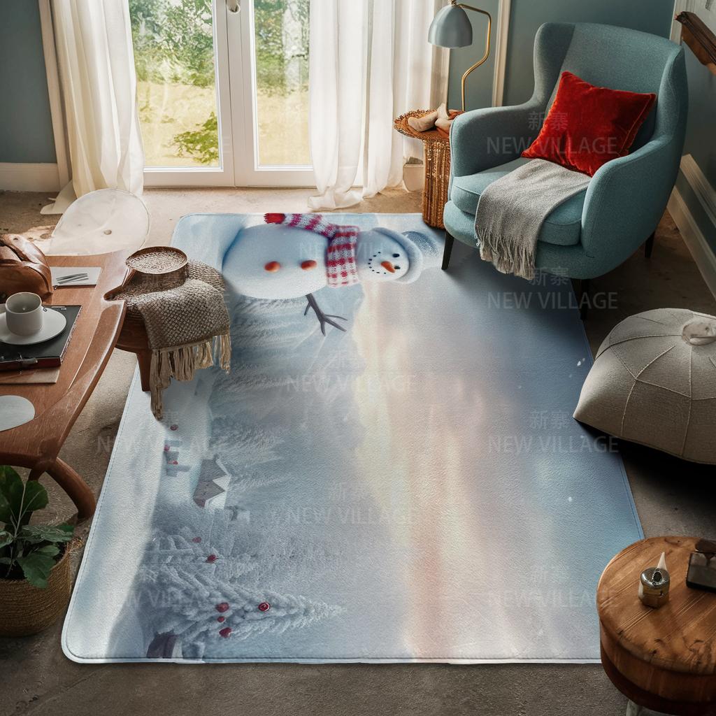 Ковер у входа в дом Домашний коврик у двери Гостиная Ванная Комната Ноги ванная комната Нескользящие коврики с водопоглощением для ванной Счастливого Рождества зима