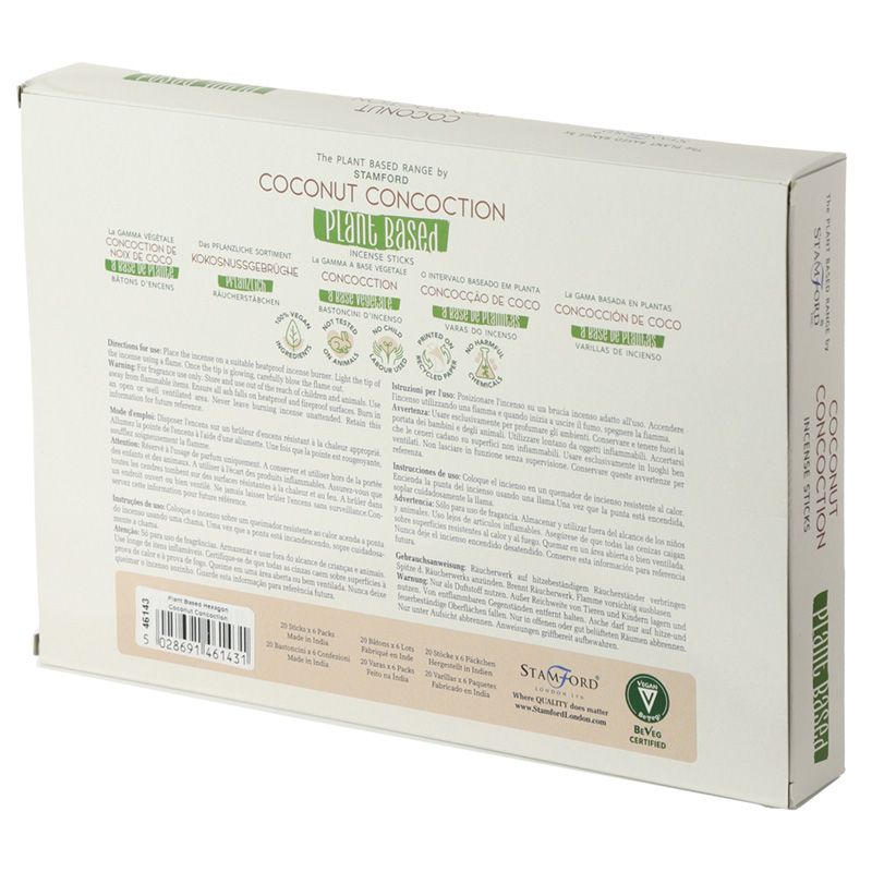 5x Coconut Incense Sticks Plant Based Stamford