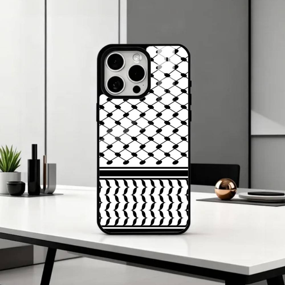 Чехол для телефона с узором Хатта Кеффия Палестины P-Palestine K-Keffiyeh Для iPhone17,16,15,14,13,12,11,Pro Max Магнитный Для Magsafe Беспроводной Зарядки