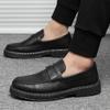 Platform Slip-on Male Casual Shoe Black Non High Quality Elegant Social Luxury Sale Adults Summer Pu Men's Leather Shoes
