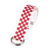 Casual Men Women Checkerboard Canvas D Ring Belt Plaid Waist Strap Waistband
