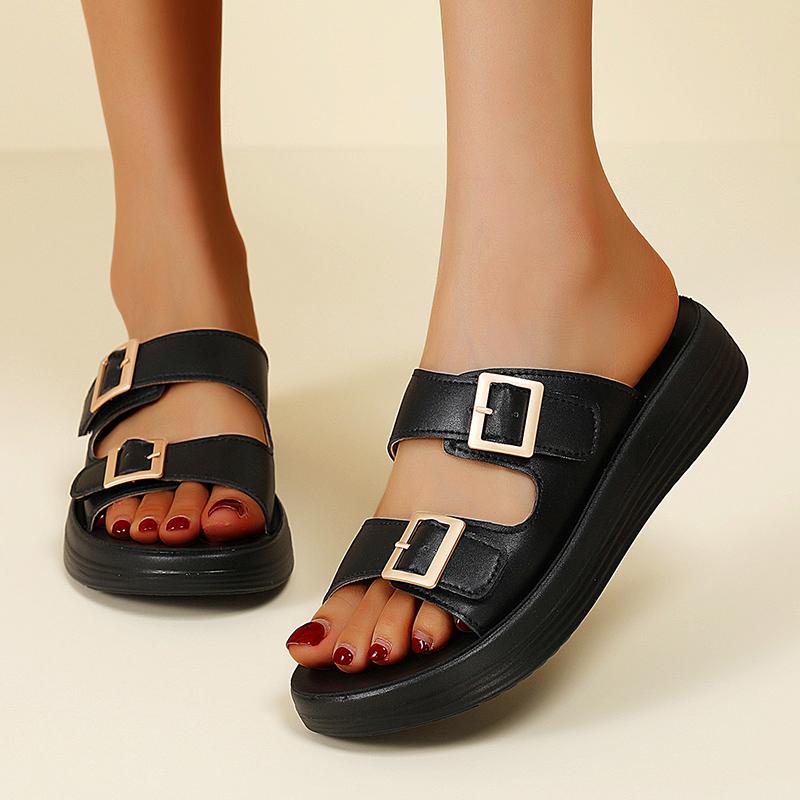 35-43 New Summer Casual Sandals for Women, Comfortable, Non-slip, Buckle, One-strap Sandals