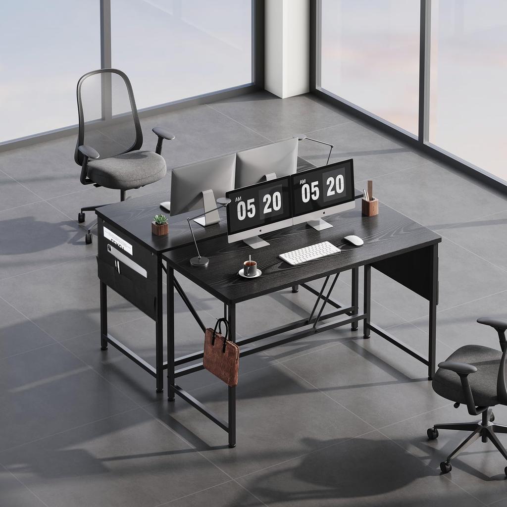 YeTom Computer PC Ширина 120 x Глубина Рабочий стол с местом для хранения Рабочий стол с кронштейном для монитора для дома и офиса Легко чернить, стол, стол, 55 см, сумка,