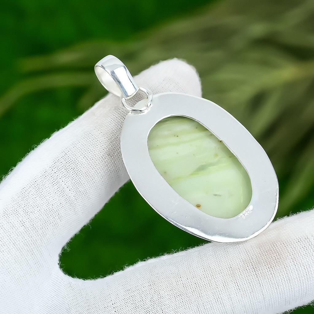 Memorial Day Sale 925 Sterling Silver Oval Natural Imperial Jasper Bezel Pendant