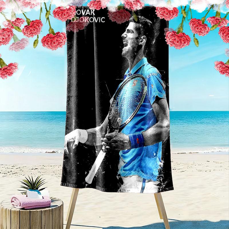 Novak Djokovic Fighter Beach Towel, Large Soft Quick Dry Towel for Beach Camping Swimming