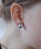 Серьги Alleun из серебра 925 пробы с черным жемчугом Hanbok Мать невесты Мини Крупные
