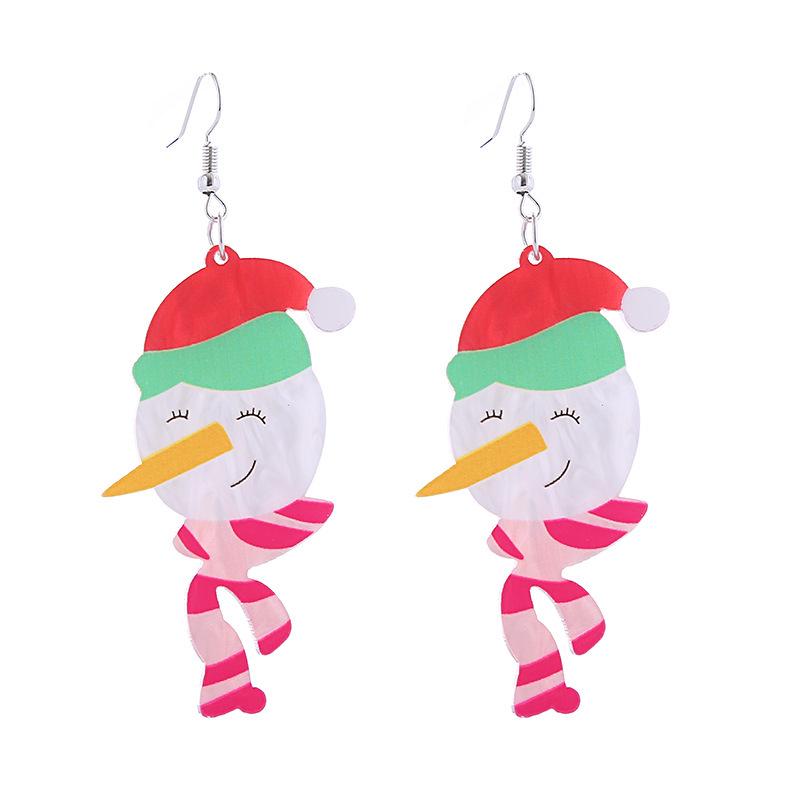 Christmas Series Earrings: Cute Snowman & Hat Design