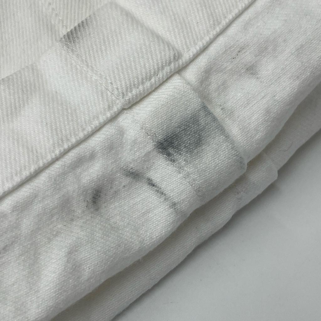 DOUBLE STANDARD CLOTHING 24 Белые джинсы из слябового денима силуэта бочки Низ Не указано белыйПодержанный