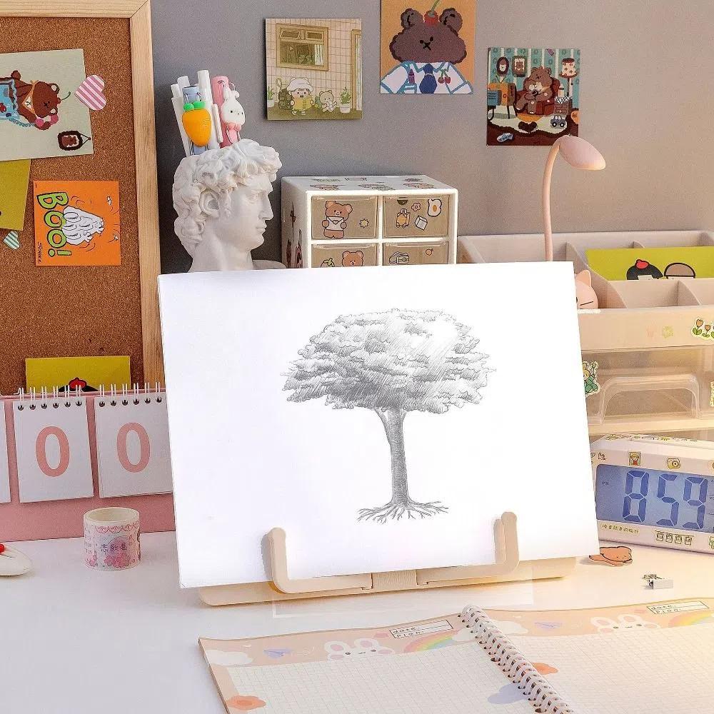 Music Score Reading Rack Fold Book Shelf Simple Book Stand  for Readers