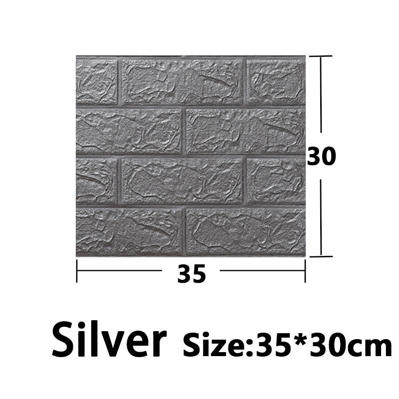 Самоклеящиеся обои «Сделай сам» для настенных обоев, домашний декор, кирпичный узор, водонепроницаемые наклейки на стену, 3D, 35*30 см, лист бумаги для украшения комнаты