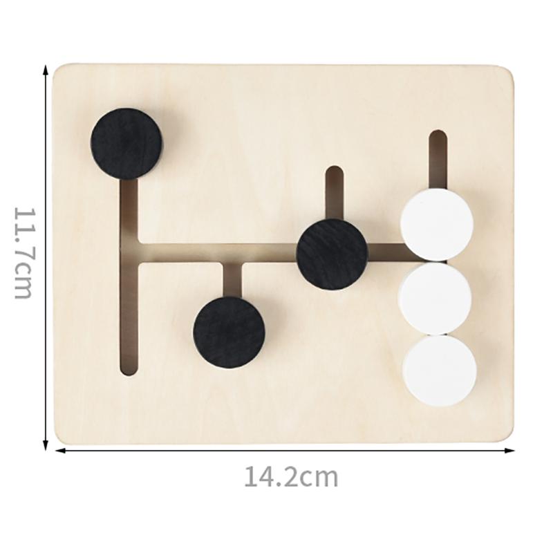 Монтессори Деревянные Игрушки Черно-Белые Боевые Шахматы Лабиринт Форм для Детей Логическое Мышление Активность Пазл Игрушка Настольная Игра
