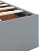 Storage Bed with Mattress Light Grey 90 x 200 cm Fabric