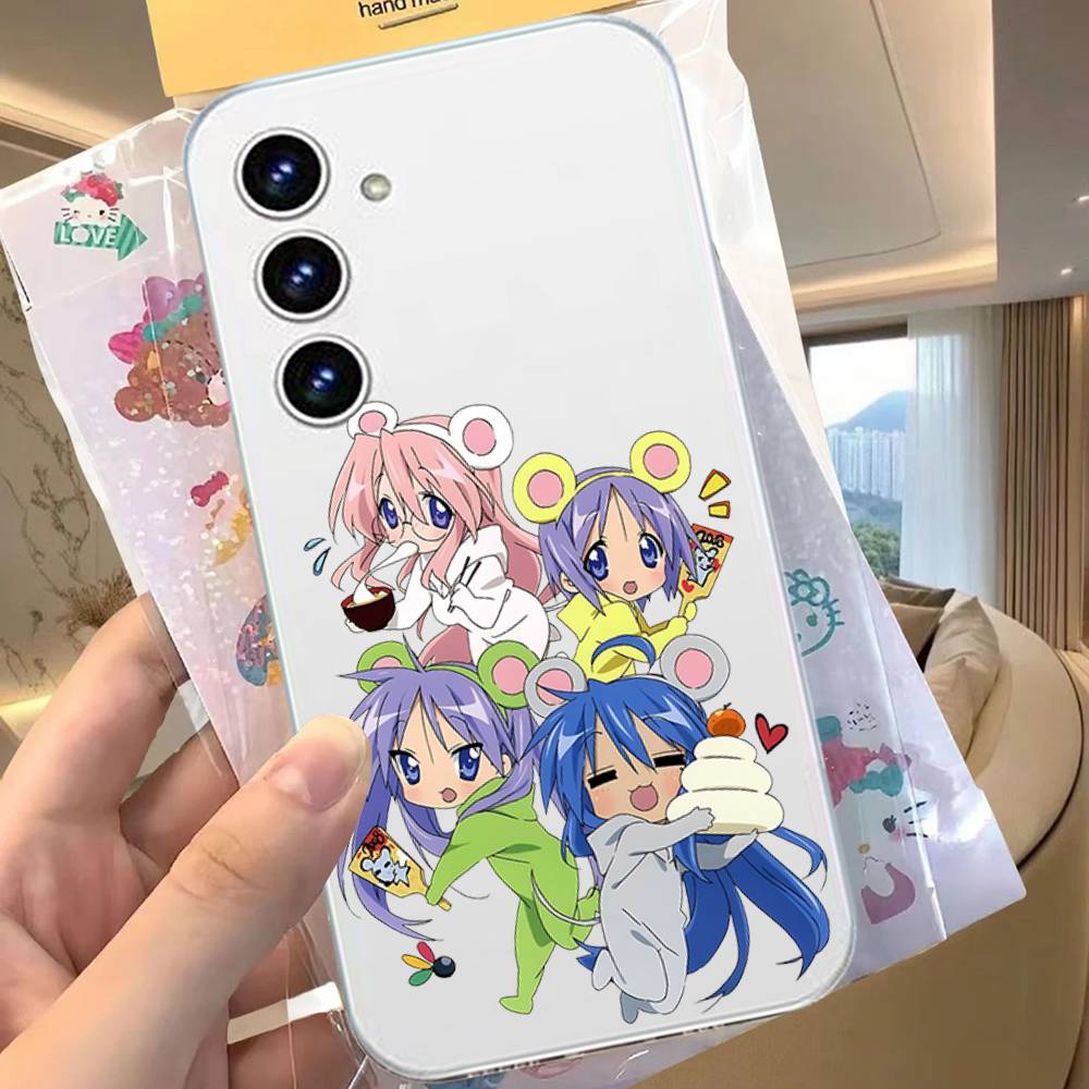 Кавайная Аниме L-Lucky Star HD Прозрачный Чехол Для Телефона Для Samsung Galaxy A52,A12,A51,S24,S23,S22ULTRA,S21 Edge,S20LITE,Plus,