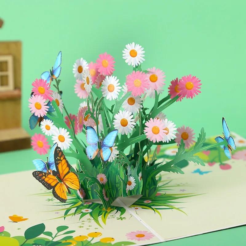 1 шт. 3D-открытка с бабочкой, День святого Валентина, Мать, Годовщина, Приглашение на свадьбу, Поздравление, Подарок на день рождения, Спасибо