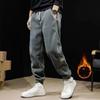 Men's Autumn and Winter Corduroy Casual Trousers Teenager Loose and Versatile Warm Sweatpants