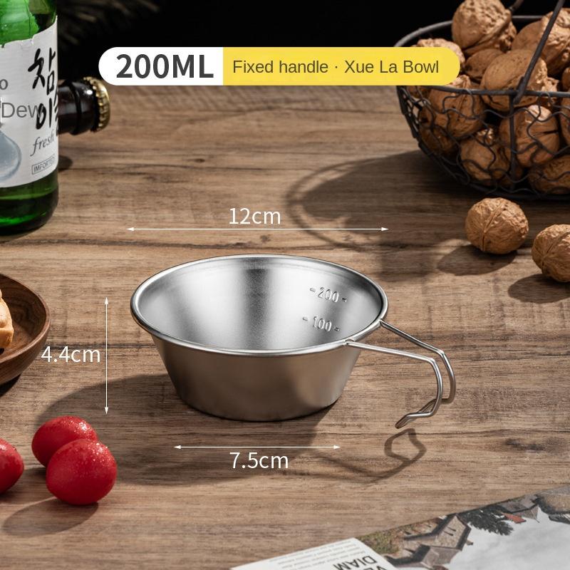 Складная снежная чаша из нержавеющей стали 304 для пикников, барбекю, портативного кемпинга, подвесная складная чаша для кемпинга на открытом воздухе