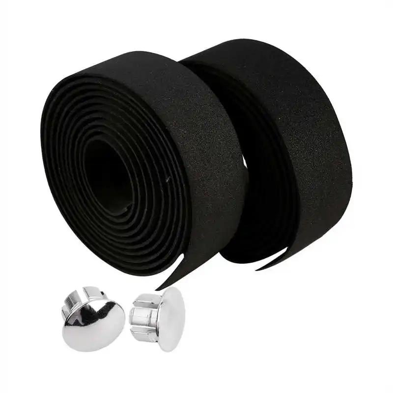2pcs Bicycle Handlebar Tape Cork Handlebar Tape Steering Wheel Cover Biking Handle Non-slip Belt Rubber Tape Bike Bandage Cycle