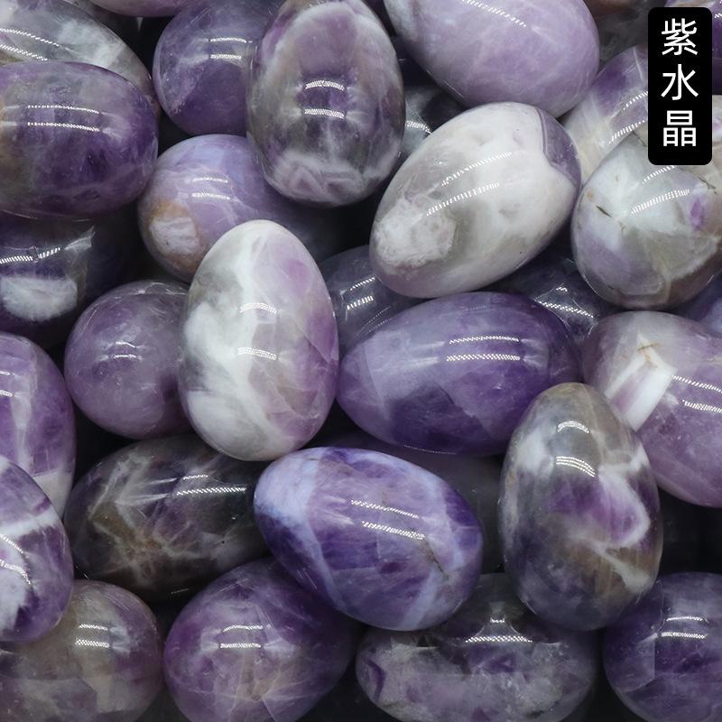 1pcs Egg Shaped 30mm Crystal Jade Small Egg Mining Bird Egg Stone Easter Colored Egg Natural Crystal Stone Gypsum Dropshipping