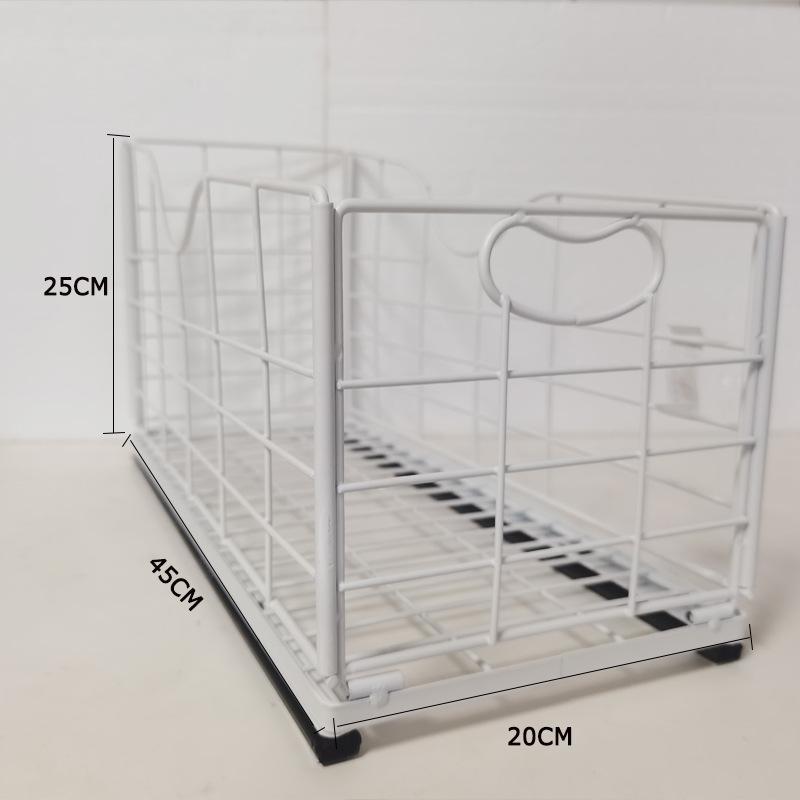 Многоярусная выдвижная кухонная корзина для хранения закусок, приправ и банок