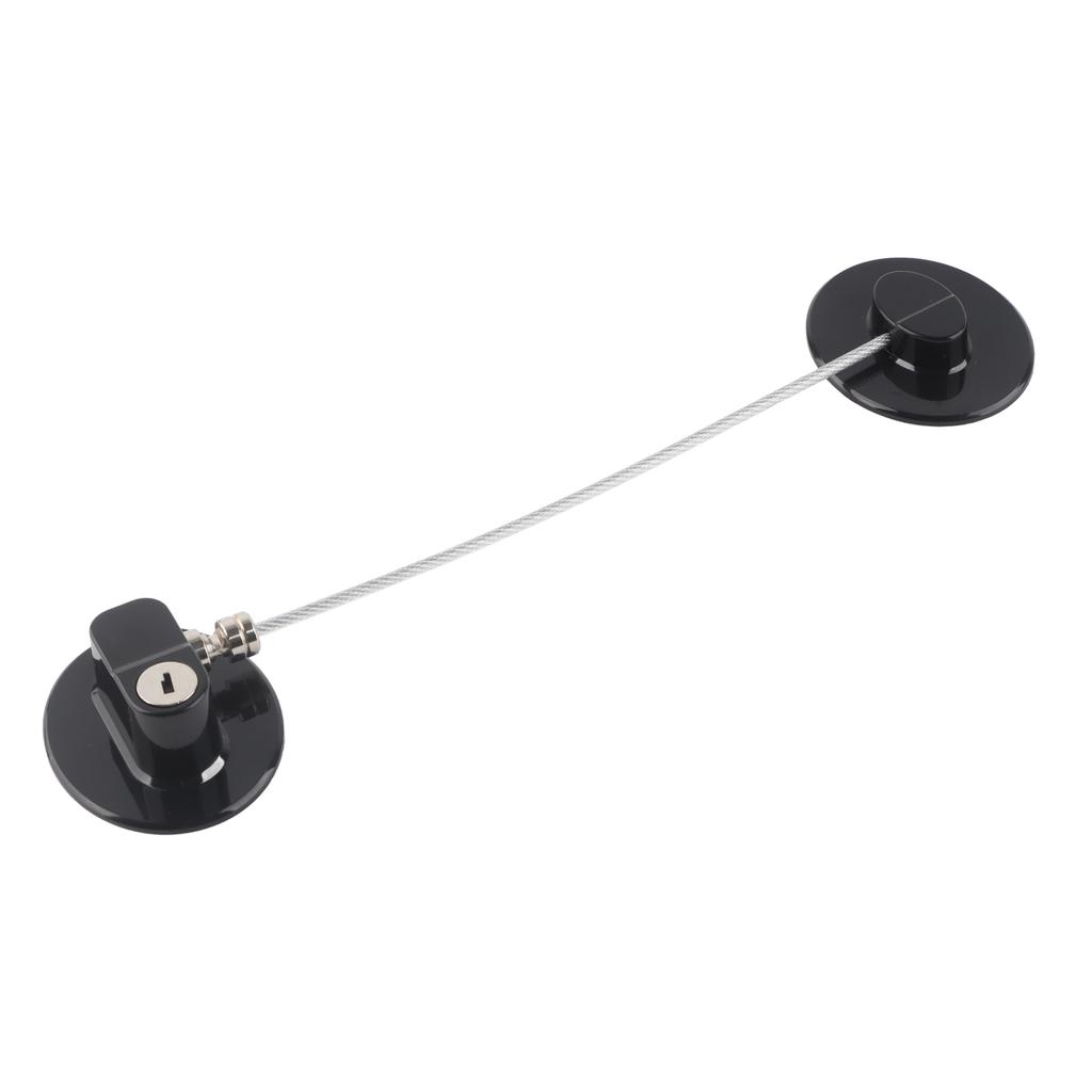 Замок для холодильника Комбинированный дизайн Прочный металл АБС Многофункциональный замок для морозильной камеры для шкафа Окна Двери FQ3 Черный