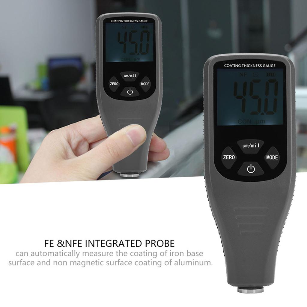 RZ240 Digital LCD Paint Coating Thickness Gauge Tester Metal Auto Test Measuring 0~1500um