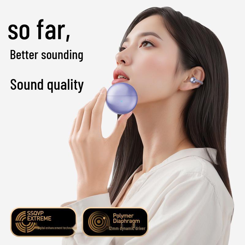 Универсальные спортивные Bluetooth-наушники с костной проводимостью 2025 года - Беспроводные зажимы для ушей для мужчин и женщин