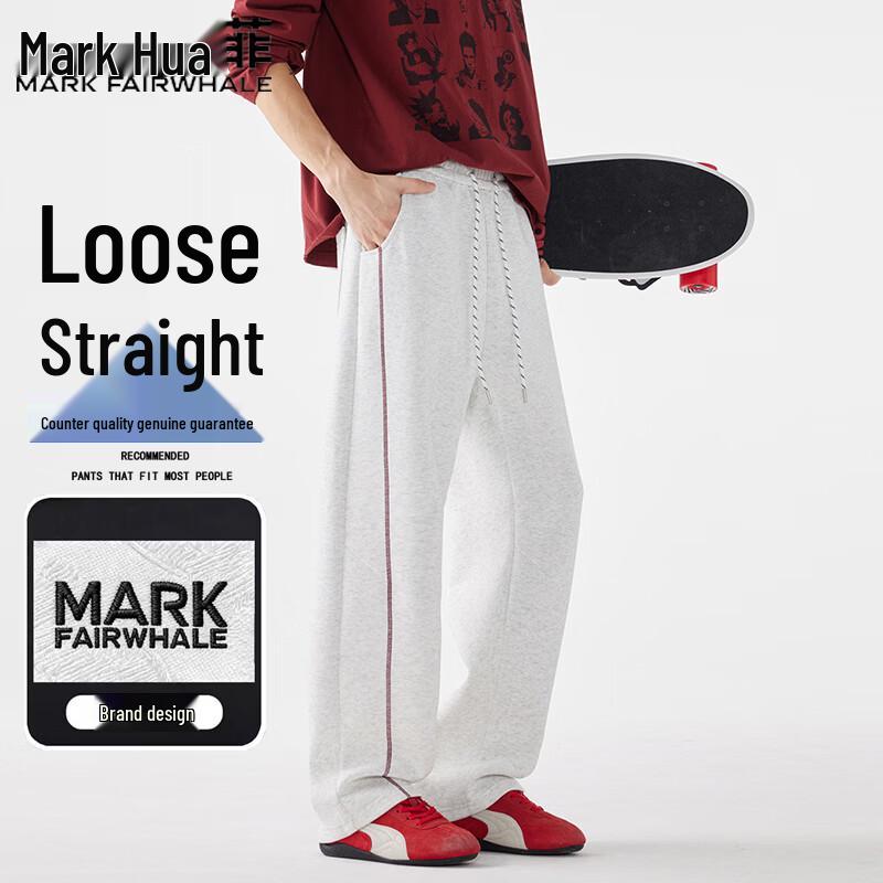 MARK FAIRWHALE Men's HASSU Line Casual Straight-Leg Pants
