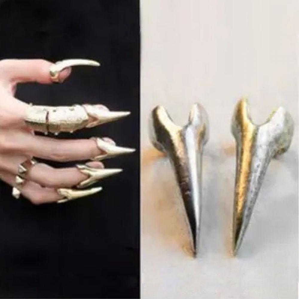 5pcs Punk Wholesale Talon Rock Spike Claw Gothic Rings Finger