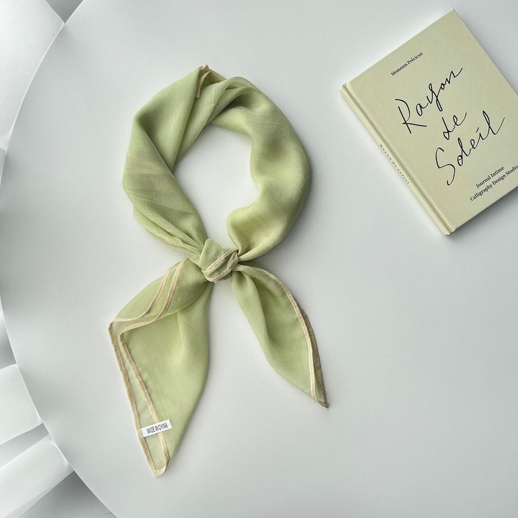 Однотонный носовой платок, хлопковые шейные шарфы для женщин, маленькие шали и накидки, бандана, платки на голову