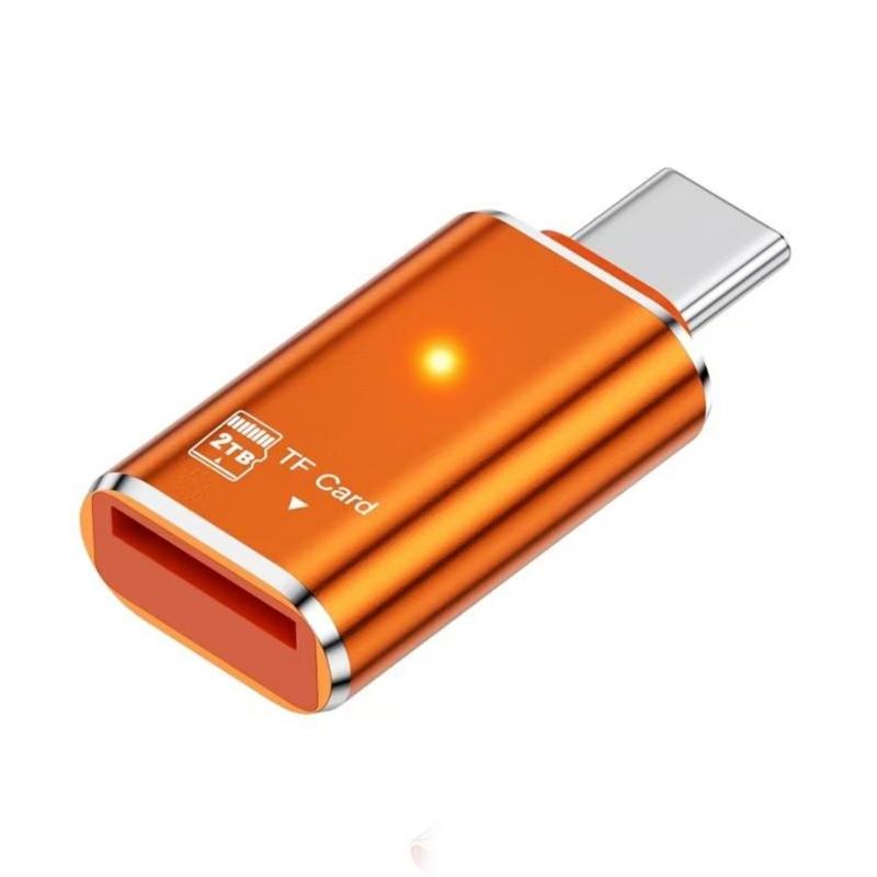 Алюминиевый USB C к MicroSDs TFs Кардридер OTG USB2.0 для Быстрой Передачи Данных и Расширения Хранилища