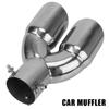 Exhaust Pipe Trim 63mm Stainless Steel Chrome Car Muffler Dual Outlet Tail Throat Universal