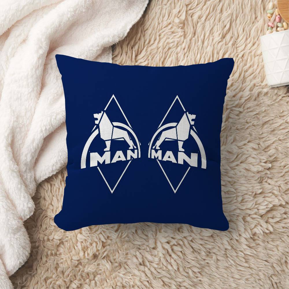 M-Man Truck Logo Pillow Gifts Home Office Furnishings Bedroom Sofa Car Cushion Cover Case 45X45Cm