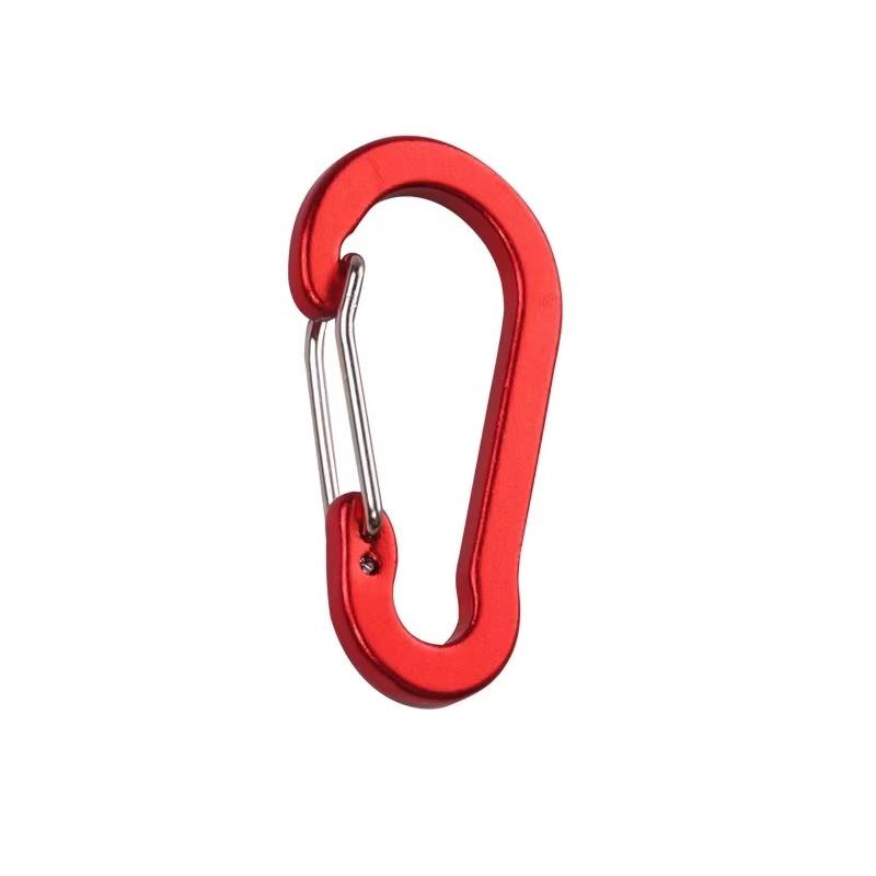 Новый пружинный крючок, пряжка для альпинизма, маленькие карабины, зажимы для кемпинга, многофункциональный инструмент, аксессуары для рыбалки, скалолазания, пружинная застежка