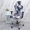 Office Computer Gaming Chair Covers Stretch Spandex Armchair Gamer Seat Cover Printed Household Racing Desk Rotating Slipcovers