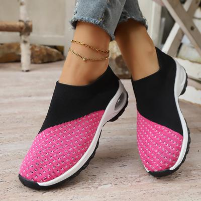 Модная женская обувь с сеткой и вырезами, на одну ногу, 2025, новая обувь для ходьбы, толстая мягкая подошва, удобная, дышащая, повседневная одинарная обувь