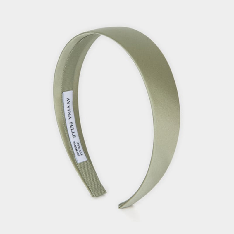 AVVINA PELLE Шелковая повязка на голову - Фисташковый