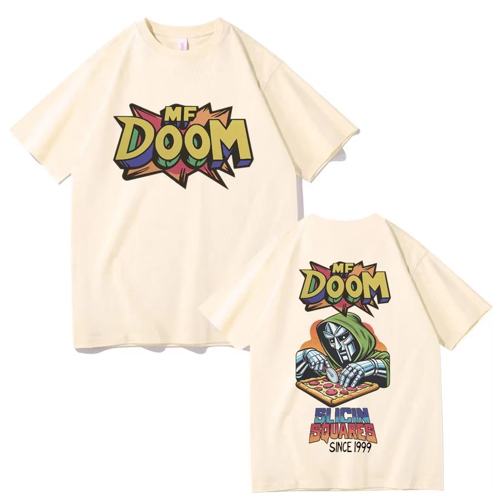 Графическая футболка с изображением рэпера Mf Doom Slicin Squares с 1999 года, мужская, хип-хоп, хлопок, винтажная, с коротким рукавом, оверсайз, стритвир
