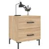 Table de chevet - Maison Exclusive - Chêne sonoma - Bois d'ingénierie - 40x35x47,5 cm