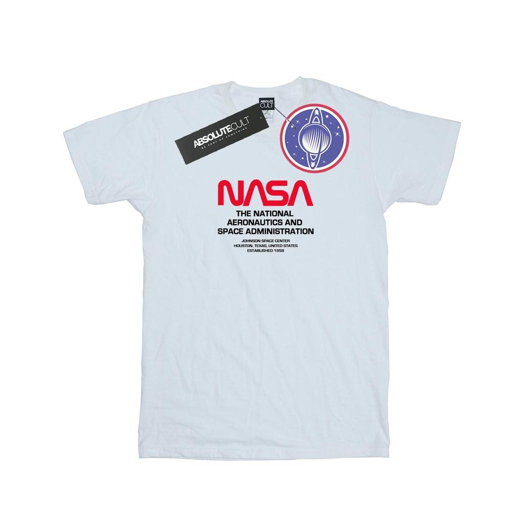 NASA Womens/Ladies Worm Blurb Cotton Boyfriend T-Shirt