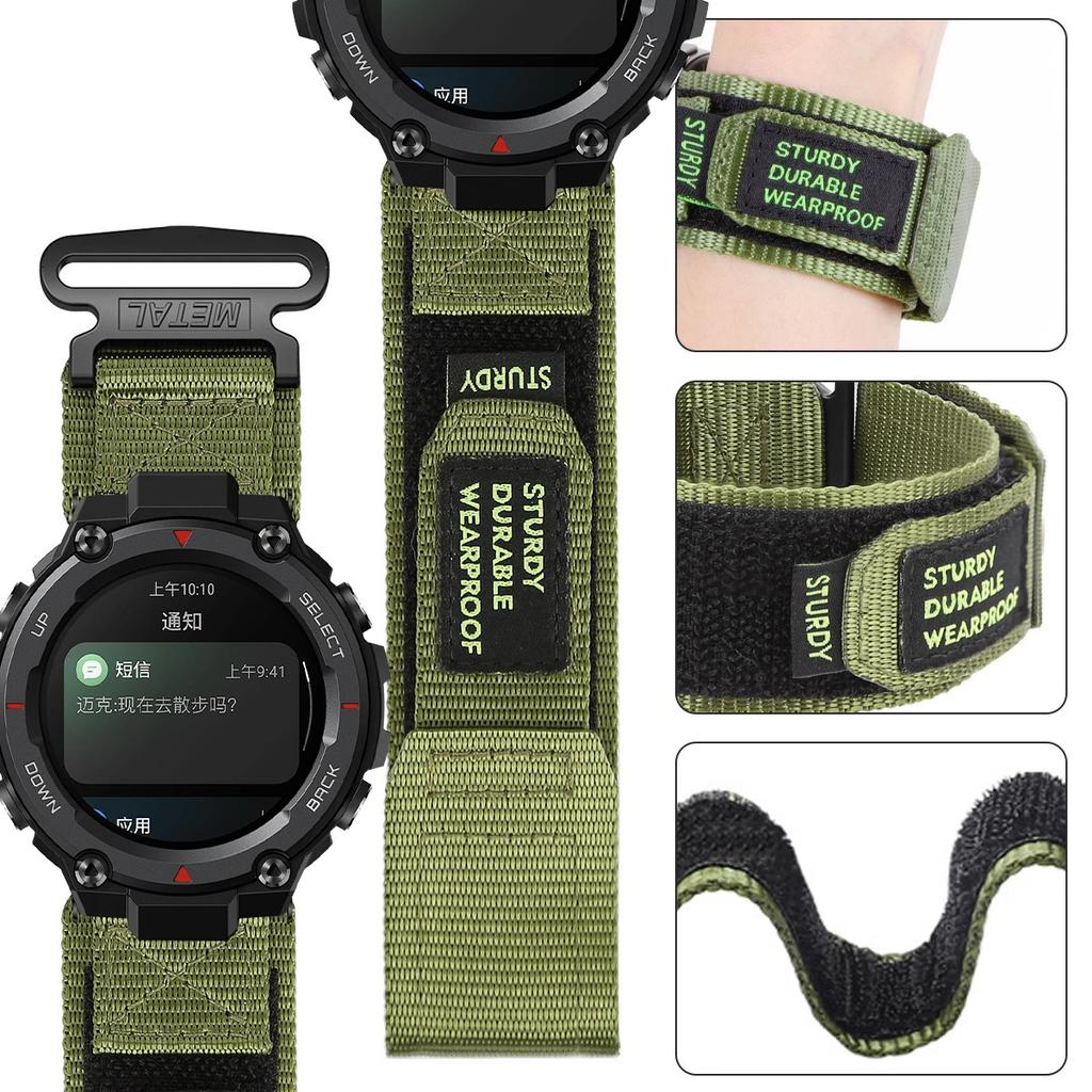 Нейлоновый петлевой ремешок для Huami Amazfit T-rex 2 3 Ultra Ремешок для часов Amazfit Trex Pro T Rex Tyrannosaurus Смарт-часы Спортивный браслет