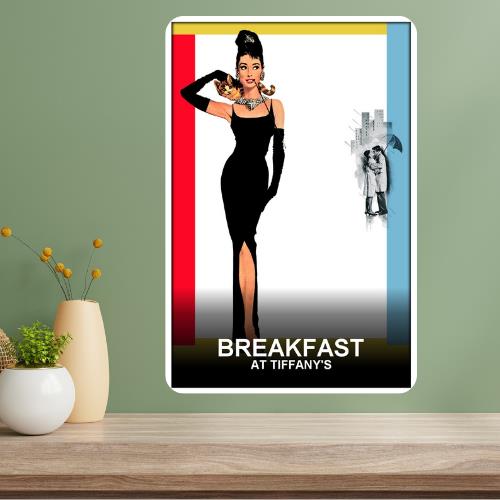 Breakfast at Tiffanyaposs Classic Movie Metal Poster Sign