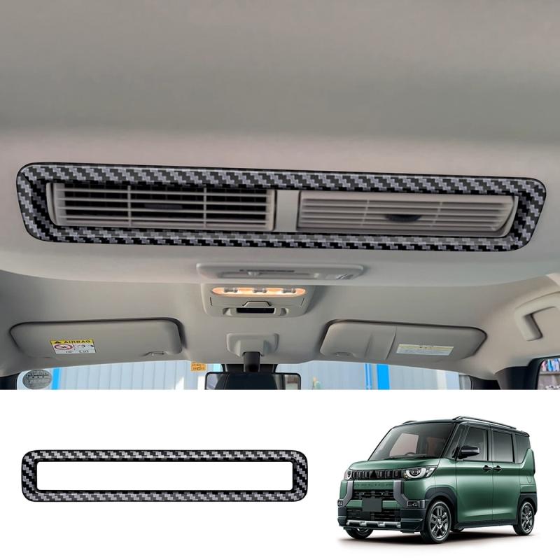 For Mitsubishi Delica MINI 2024 ABS carbonfiber interior Accessories Roof readlamp air conditions outlet door handle cover